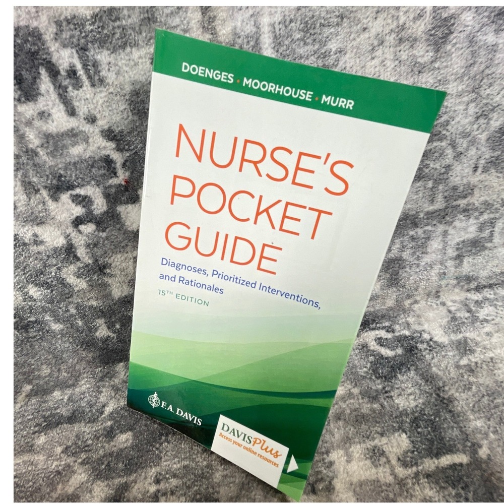Nurse's Pocket Guide 15th Edition FA Davis Diagnoses Interventions Medical‎ Book